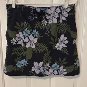 Speedo Black Floral Swim Skirt